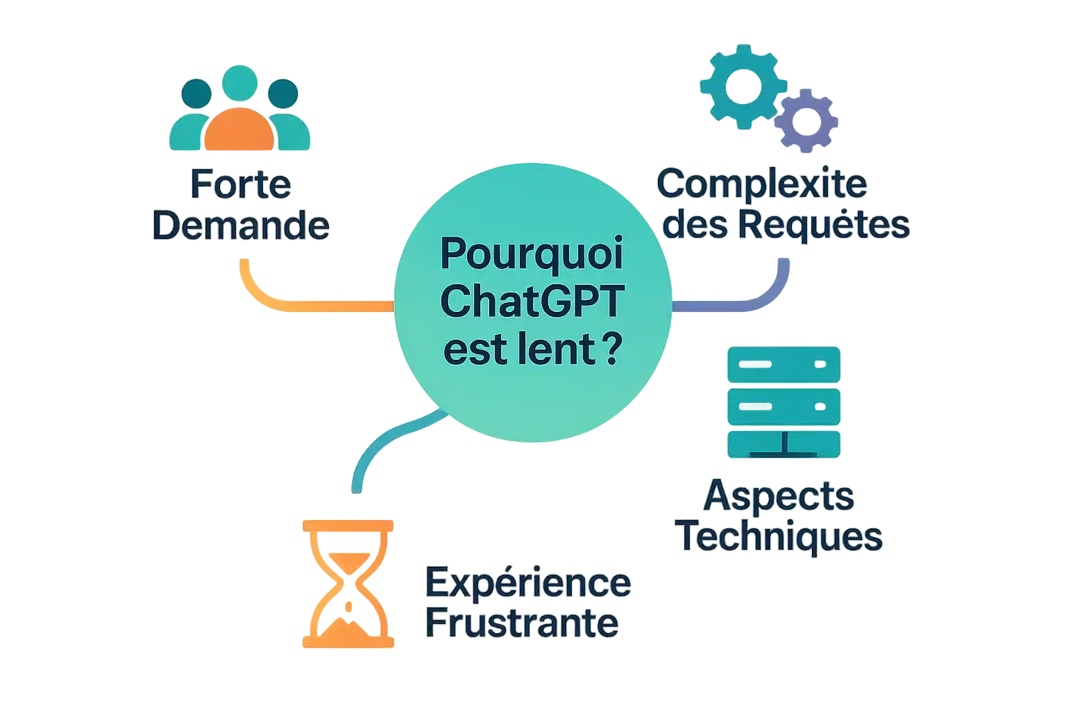 Diagramme des causes de la lenteur de ChatGPT