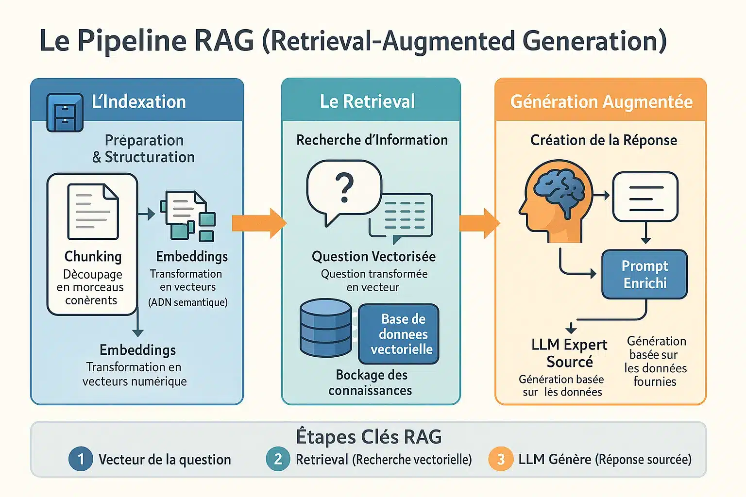 Pipeline RAG : Indexation, Retrieval et Génération