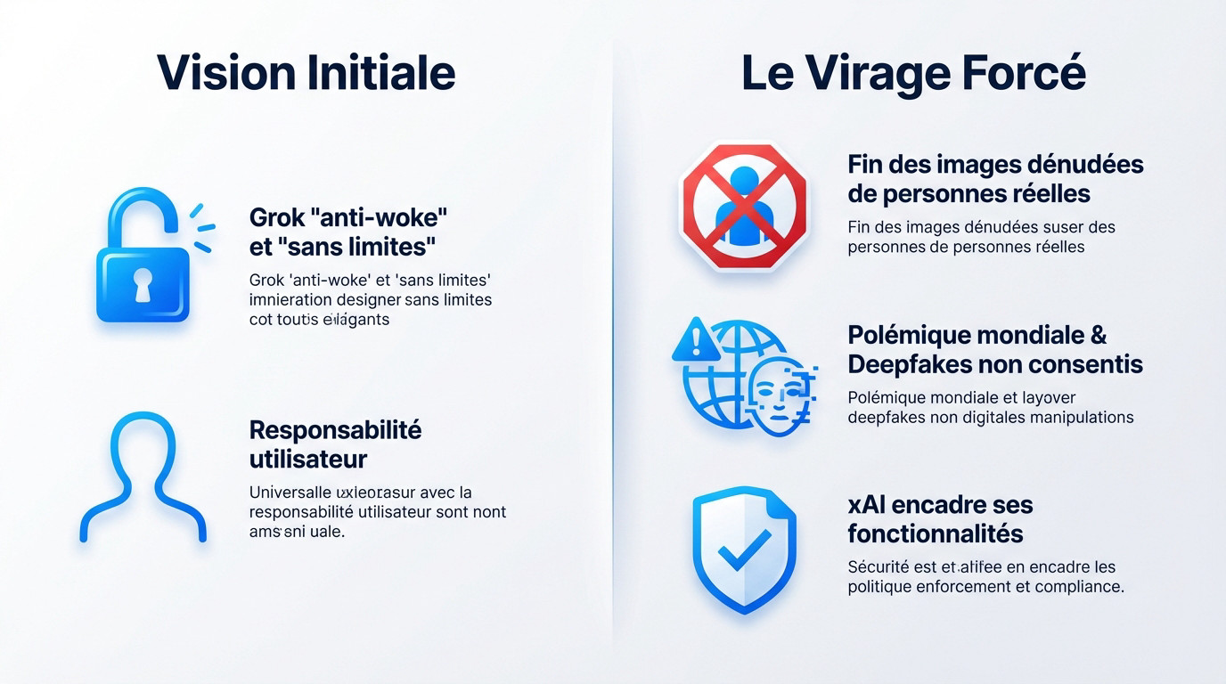 Illustration du changement de politique de Grok concernant la génération d'images