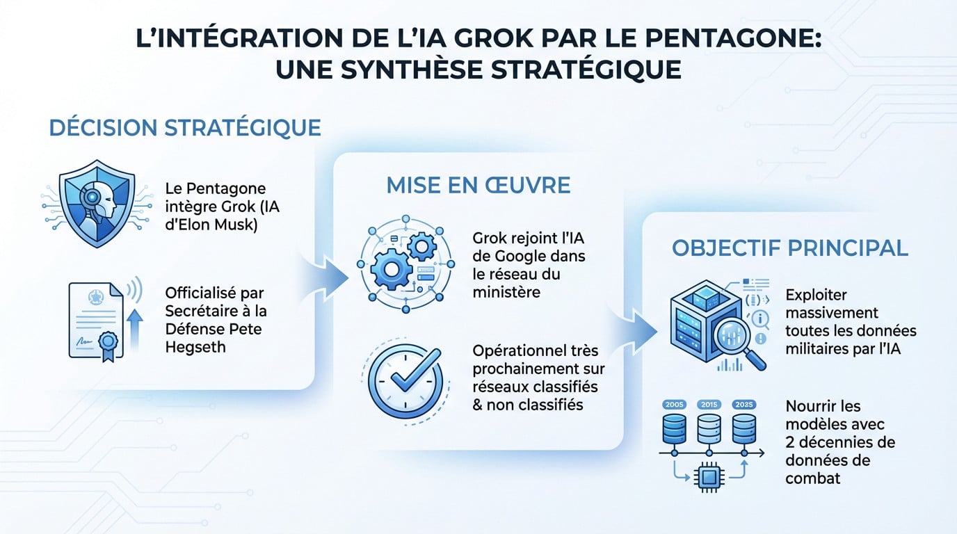 Intégration stratégique de l'IA Grok d'Elon Musk au Pentagone