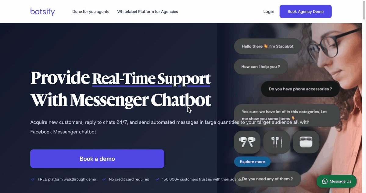 Botsify, chatbot Messenger no-code avec relais agent
