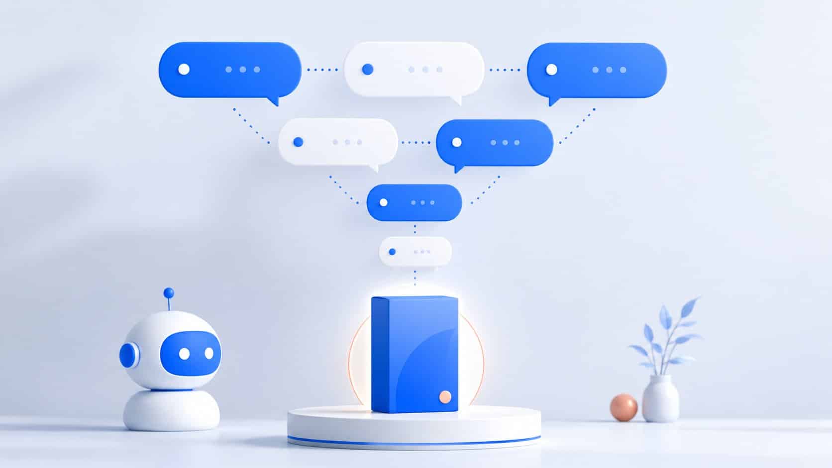 Chatbot de recommandation produit posant des questions de clarification pour guider le client vers le bon article