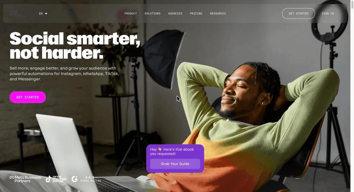 ManyChat, plateforme de chatbot pour Messenger et Instagram