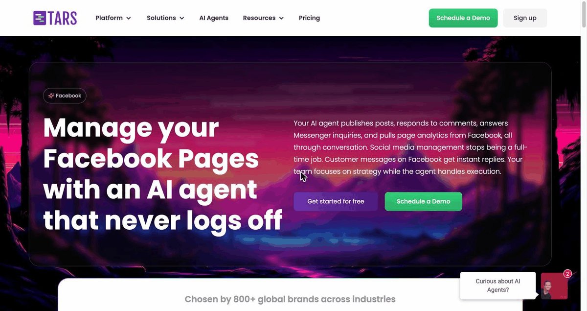 Tars, agent IA pour gérer ses pages Facebook et Messenger
