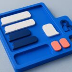 Interface de chatbot modulaire en 3D avec messages et réponses rapides