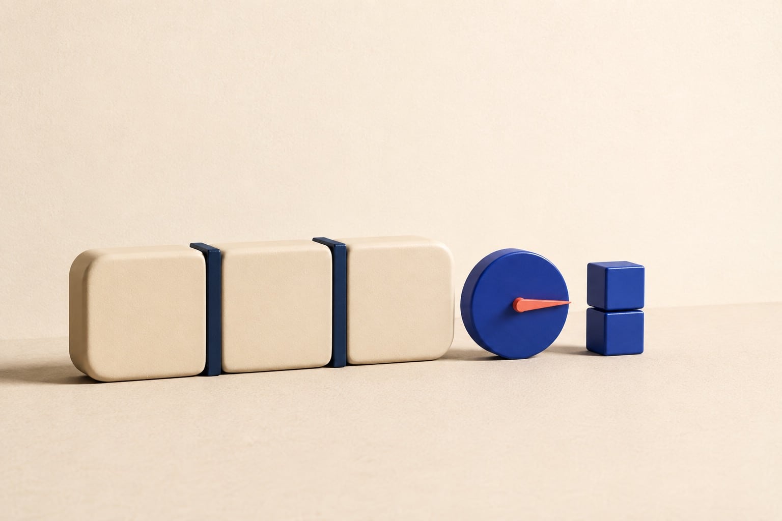 Illustration 3D d’un long message SMS découpé en trois segments avec une jauge de coût